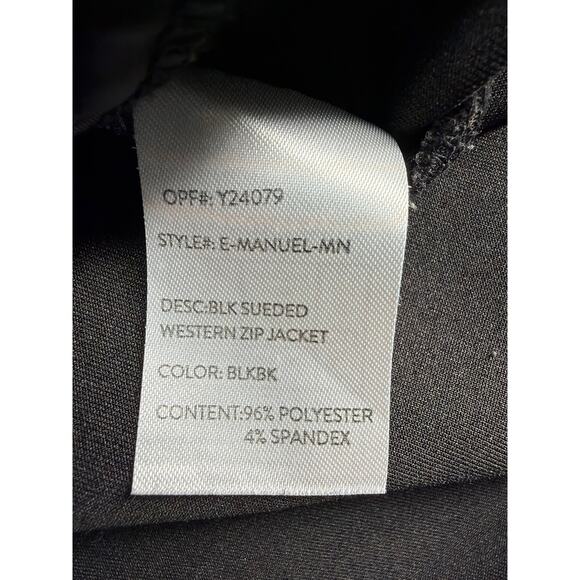 Outlander By Craft & Flow Western Suede Zip Jacket Men’s M Blk Style#E-Manuel-MN - Picture 5 of 8